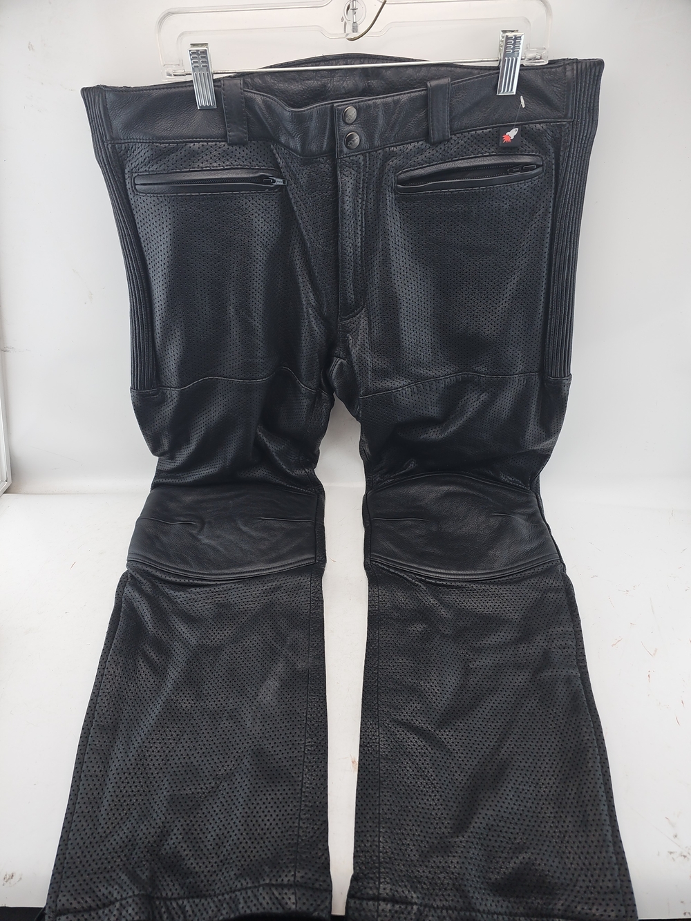 Joe Rocket Black Perforated Leather Cargo Pants